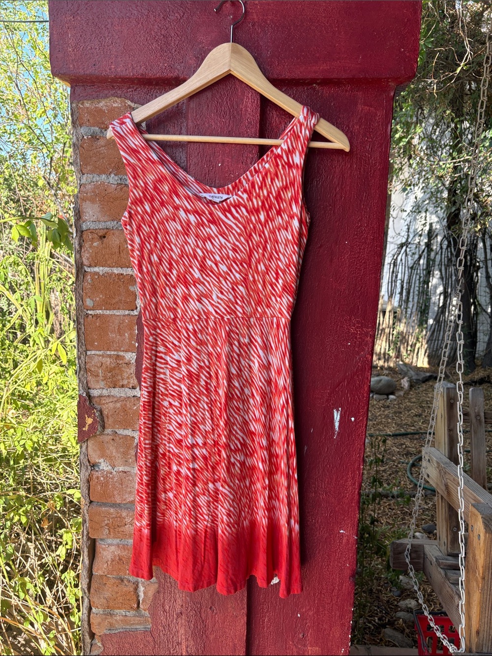 Athleta Dreamin dress Starfish Orange Reed